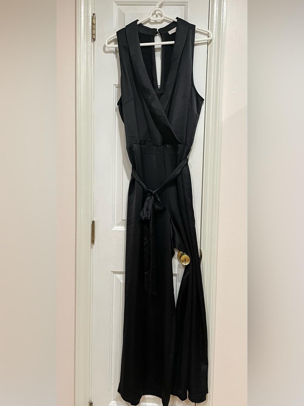 LOFT Black Jumpsuit with Self Tie.